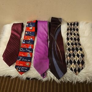 Assorted Men's Ties Set of 5- Multicolor Elegant Tie Set